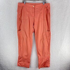 Zenergy by Chico's Coral Straight‎ Leg Pants Womens High Rise Casual Size Large
